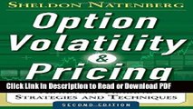 PDF Option Volatility and Pricing: Advanced Trading Strategies and Techniques, 2nd Edition PDF Free