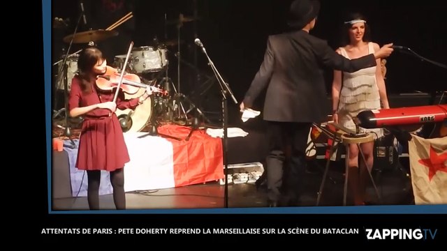 Attentats de Paris : Pete Doherty au Bataclan, il reprend la Marseillaise avec le public (Vidéo)
