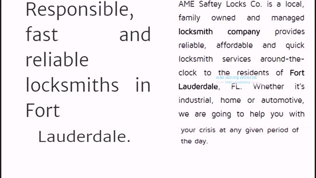 Locksmith Fort Lauderdale FL | Call Now 954-745-1588