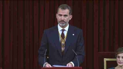 El Rey Felipe VI pide que la corrupción siga siendo combatida "con firmeza"