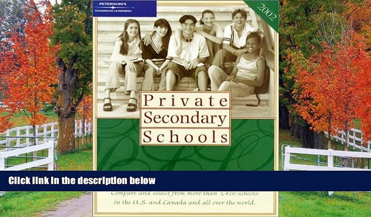 Choose Book Private Secondary Schools 2001-2002 (Private Secondary Schools, 2002)