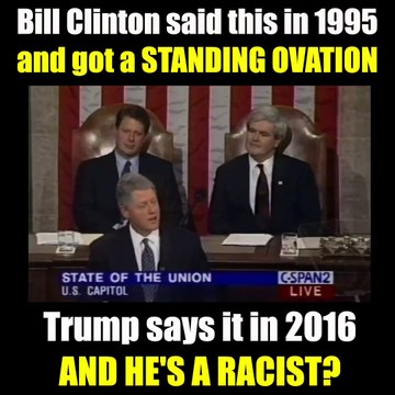 Bill Clinton talked like Trump on immigration in 1995 and got a standing ovation