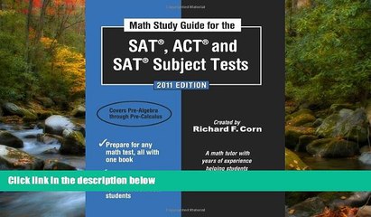 Fresh eBook Math Study Guide for the SAT, ACT and SAT Subject Tests - 2011 Edition (Math Study