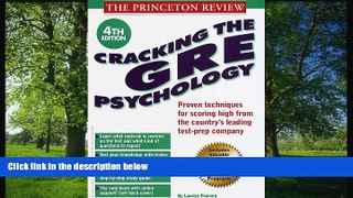 Enjoyed Read Cracking the GRE Psychology, 4th Edition