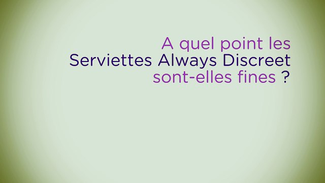 Serviettes pour fuites urinaires - fines et flexibles