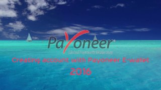 Signing up with payoneer e-bank 2016