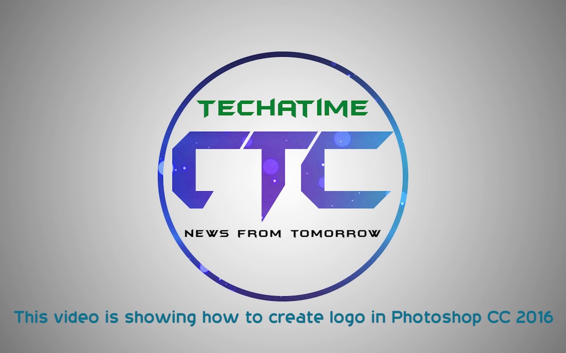 Photoshop Tutorial: How to create Logo in Adobe Photoshop CC 2015.5