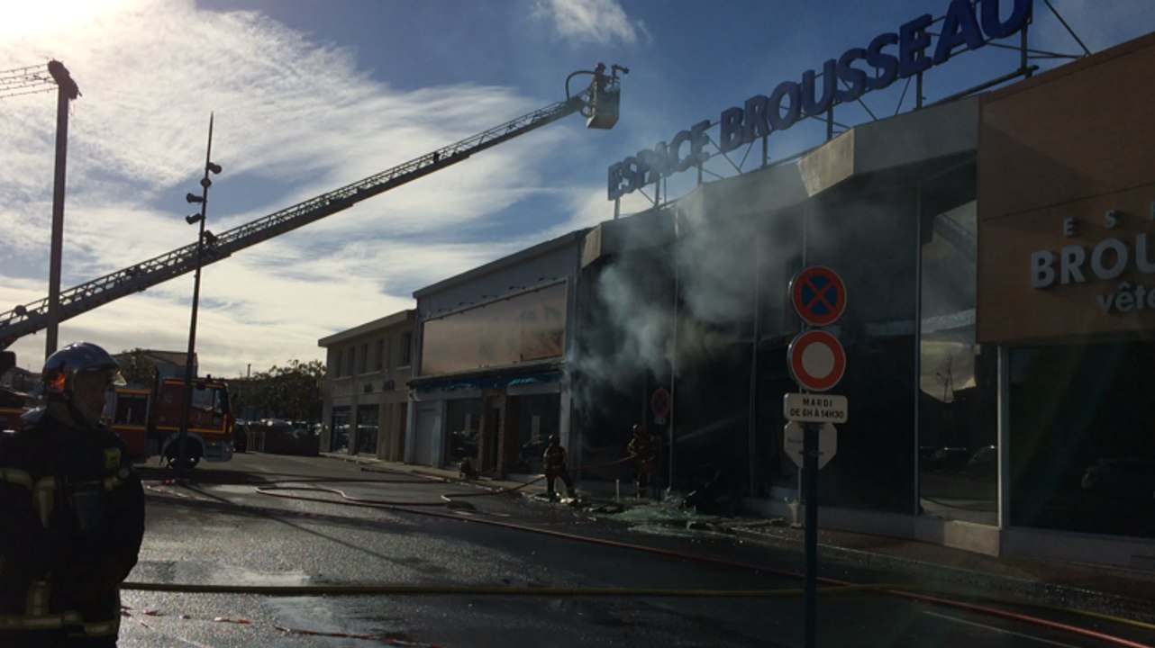 Incendie au centre-ville de Challans