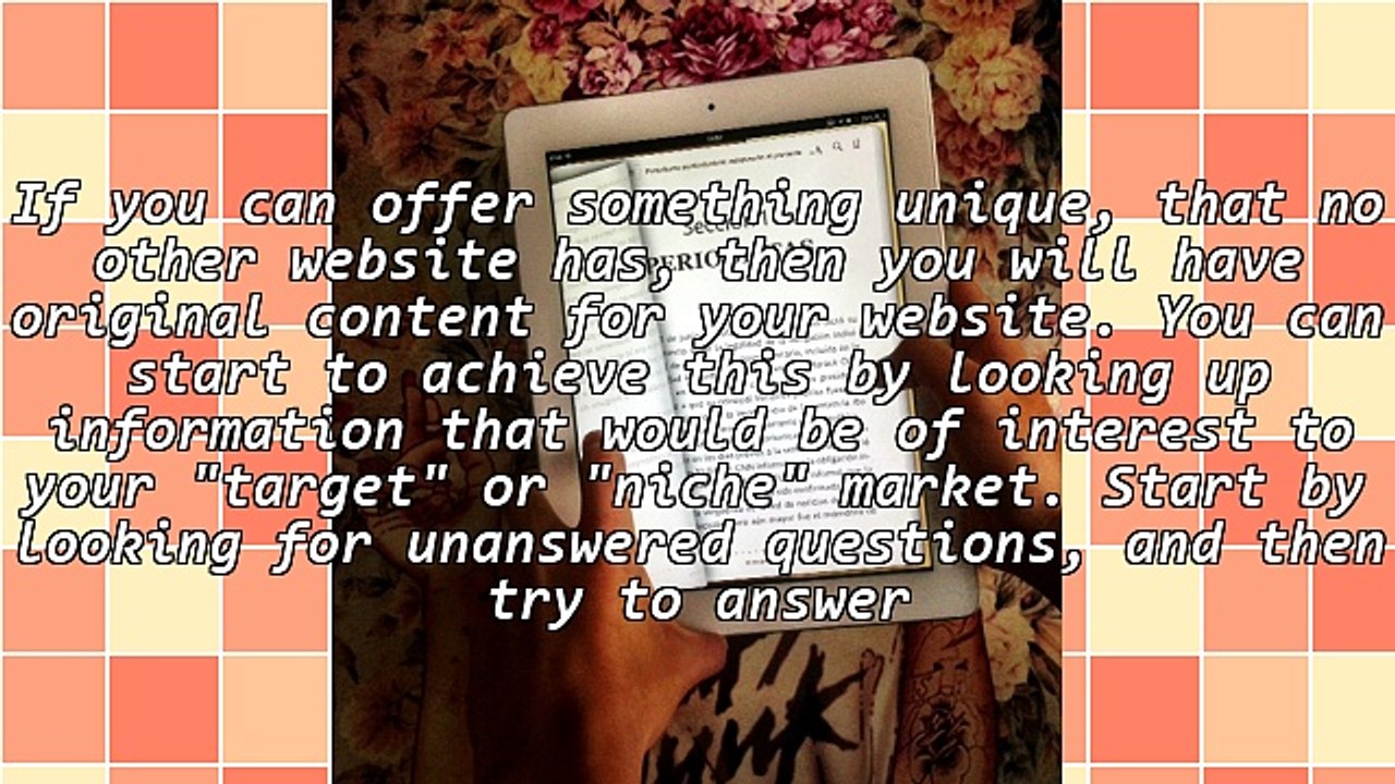 Original Concepts To Market On Your Website