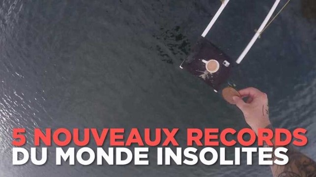 Trempage de biscuit en saut à l'élastique , plus petit couple marié ... les nouveaux records