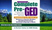 eBook Here Contemporary s Complete Pre-GED : A Comprehensive Review of the Skills Necessary for