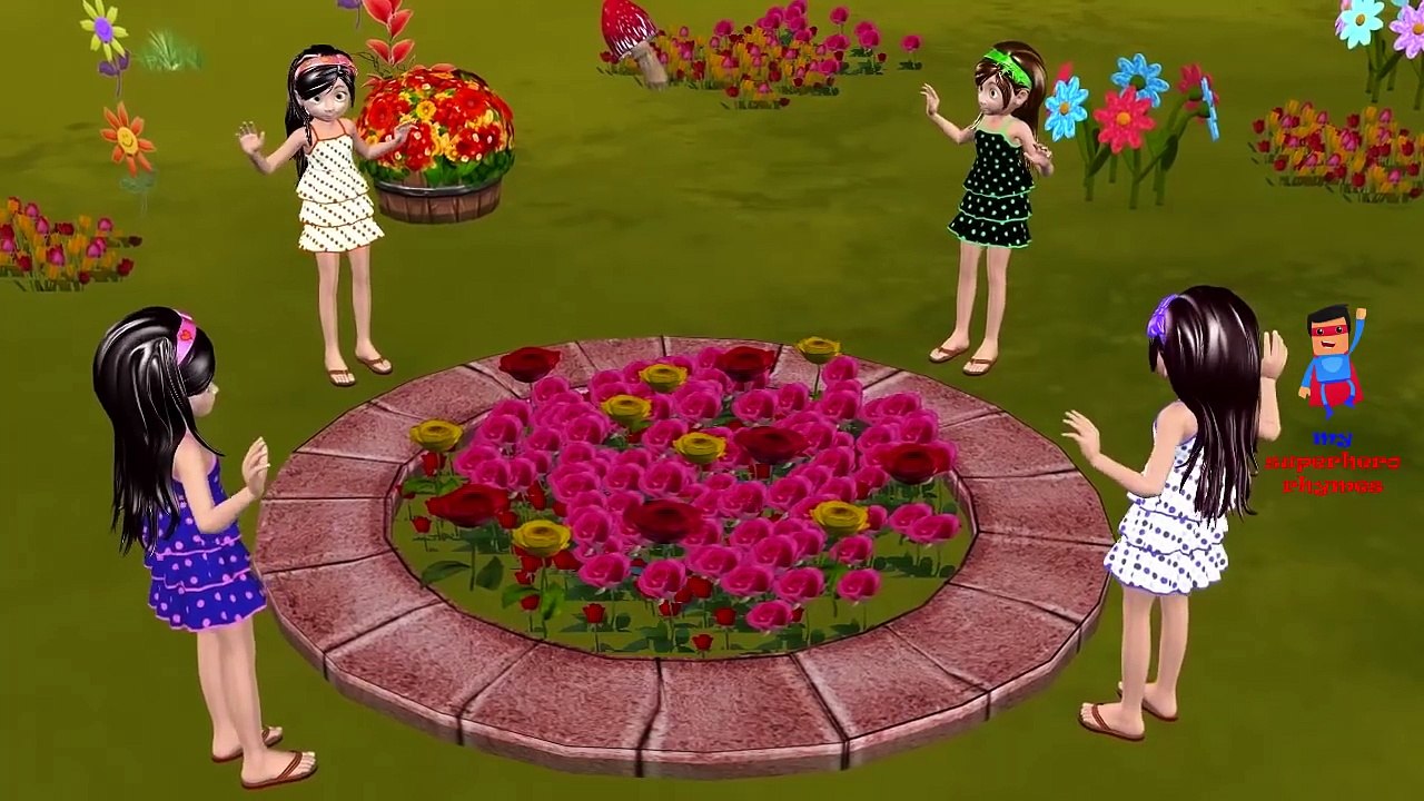 Ringa Ringa Roses Cartoon Animation Nursery Rhyme | Children Rhymes by My Superhero Rhymes