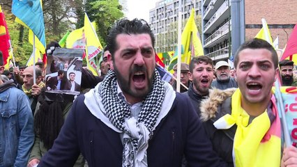 Entre 2.000 et 7.500 Kurdes défilent contre Erdogan à Bruxelles