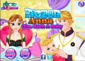 мультик игра для девочек Frozen Anna Give Birth To A Baby Frozen Baby Games 2