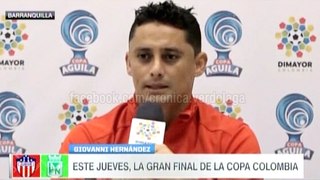 Giovanni Hernández habló en la previa del juego entre Junior y Nacional · Copa Colombia 2016 (final, vuelta)
