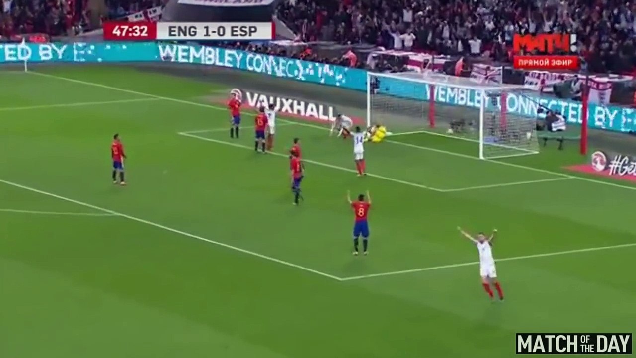 Jamie Vardy Amazing Goal - England vs Spain 2-2 - Friendly 15112016 HD