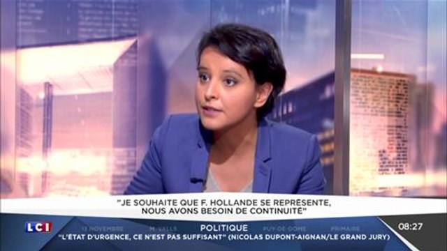 LCI : Najat Vallaud-Belkacem souhaite un nouveau quinquennat de François Hollande