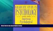 Big Sales  Graduate Study in Psychology 1998-1999: With 1999 Addendum  READ PDF Best Seller in USA