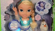 Elsa Cantando Frozen Let it Go e Falando frases com o boneco Olaf Frozen Portugues e Español