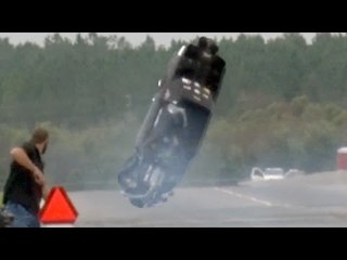 FLYING CAR - Twin Turbo Mustang WRECK