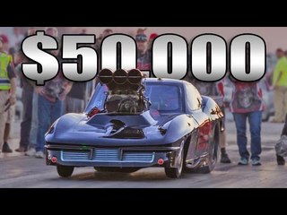 Texas GRIM REAPER Corvette $50,000 win @ NO PREP!