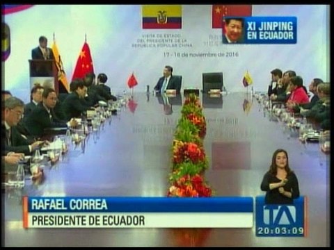 Los presidentes de China y Ecuador inauguraron la central Coca Codo Sinclair