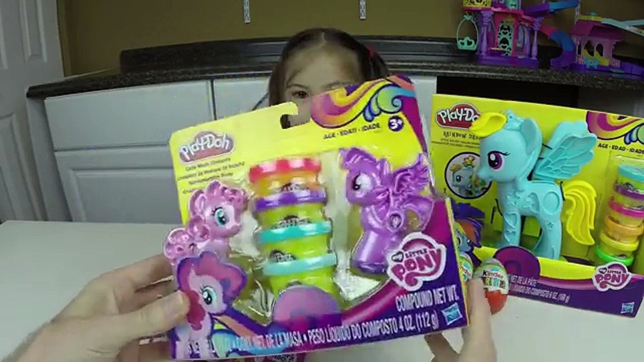 MY LITTLE PONY PLAYDOH Kinder Surprise Eggs MLP Blind Bags Surprise Toys Huevos Sorpresa Plastilina