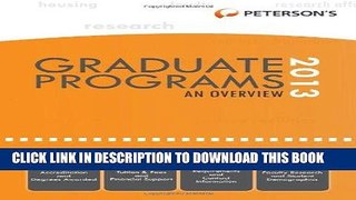 Best Seller Graduate   Professional Programs: An Overview 2013 (Peterson s Graduate   Professional