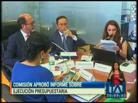Comisión aprobó informa sobre ejecución presupuestaria