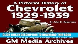 Ebook Chevrolet History : 1929-1939 (Pictorial History Series No. 1) (Pictorial History of