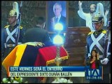 Este viernes será el entierro de Sixto Durán Ballén