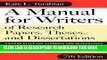 Read Now A Manual for Writers of Research Papers, Theses, and Dissertations, Seventh Edition: