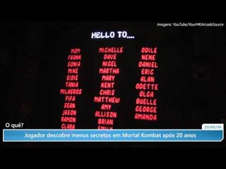 O quê? Jogador descobre menus secretos em Mortal Kombat após 20 anos