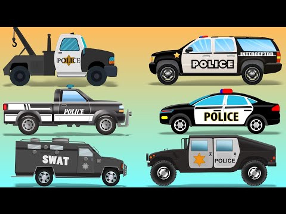 Police Vehicles | Kids police Cars | police utility vehicles