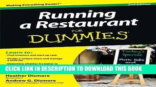 Best Seller Running a Restaurant For Dummies Free Read