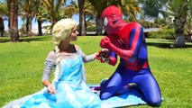 SPIDERGIRL & SPIDERMAN WEDDING! w/ PREGNANT FROZEN ELSA, Maleficent Superhero FUN IRL