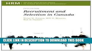 [PDF] Recruitment and Selection in Canada Popular Collection