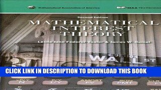 [PDF] FREE Mathematical Interest Theory (Mathematical Association of America Textbooks) [Download]