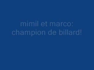 mimil et marco: champion du billard
