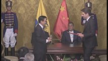 Ecuador y China elevan el nivel de sus relaciones bilaterales