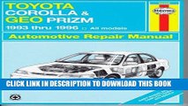 Ebook Toyota Corolla   Geo Prizm Automotive Repair Manual: Models Covered : All Toyota Corolla and