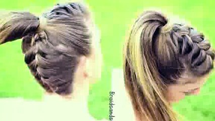 Upside down French Braid Ponytail