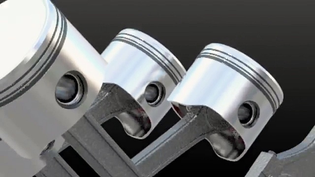 3D interactive car engine animation video