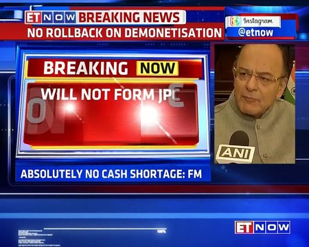 No Rollback On Demonetisation | FM Arun Jaitley