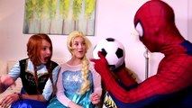 Spiderman & Pink Spidergirl vs Maleficent! w/ Frozen Elsa & Anna Joker, Spiderbaby! Superhero Fun :)
