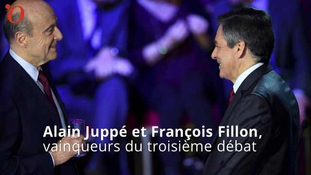 Sondage : Juppé et Fillon, vainqueurs du 3e débat de la primaire