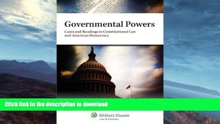 FAVORITE BOOK  Governmental Powers: Cases and Readings in Constitutional Law and American