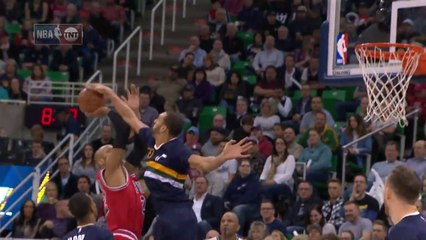 Rudy Gobert stoppe Taj Gibson