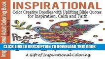 Read Now Inspirational Adult Coloring Book: Color Creative Doodles with Uplifting Bible Quotes for
