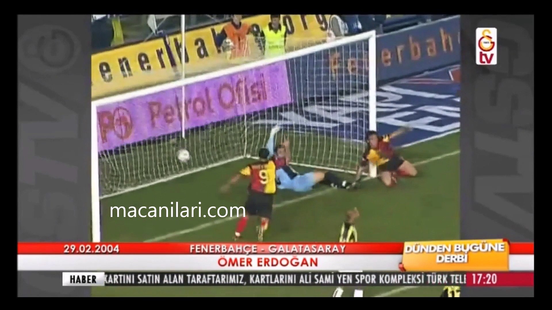 Hd 29 02 2004 2003 2004 Turkish Super League Matchday 23 Fenerbahce 2 1 Galatasaray Only Omer Erdogan S Goal Dailymotion Video